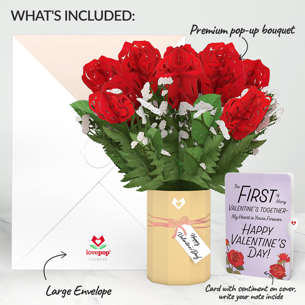 Valentine's Day Flower My Heart Is Yours Forever Bouquet and Sentiment Set、mySite、solidvoid