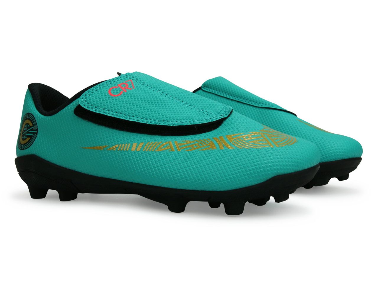 Nike Kids Mercurial Vapor 12 Club PS CR7 FG/MG Clear Jade/Black/Hyper Turquoise、mySite、noshort