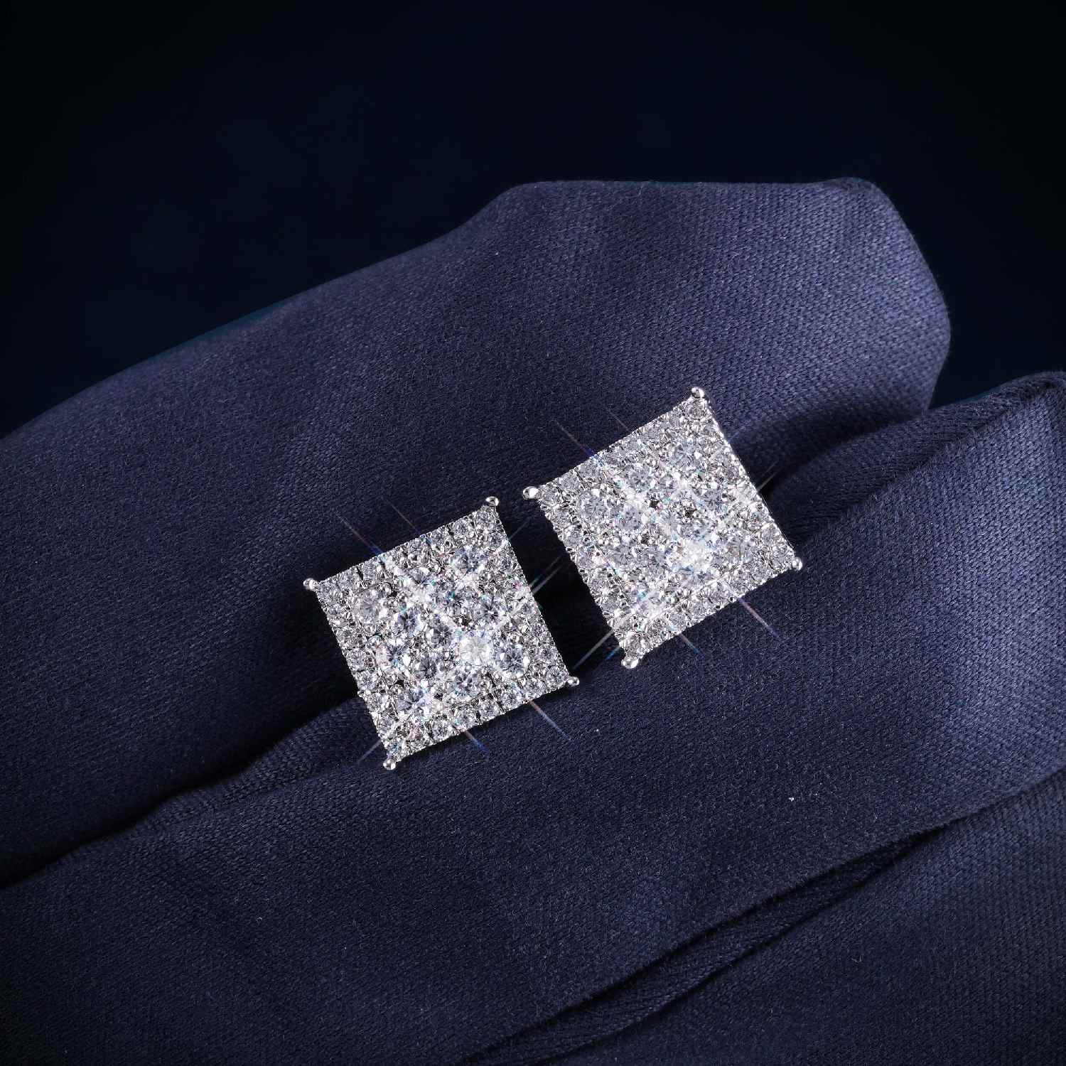 7MM VVS Square Pointer Earrings 14K Gold、mySite、hinf8tx79