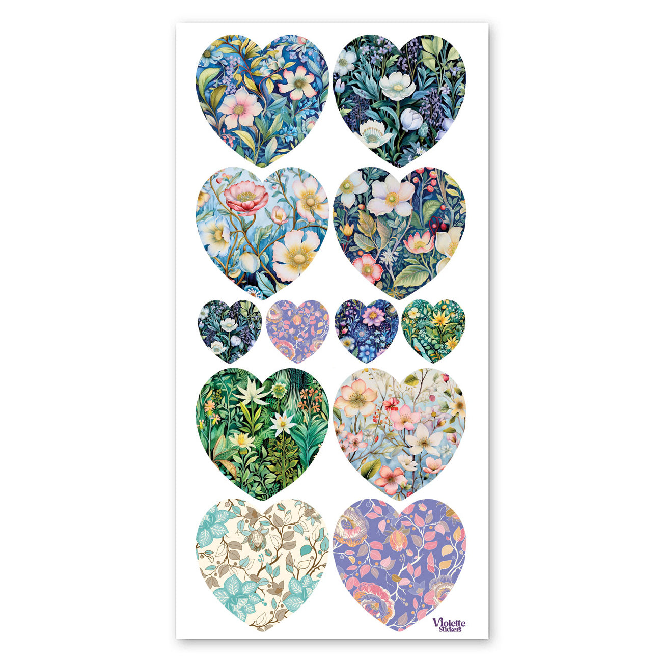  Floral Meadow Hearts Stickers、mySite、ghnorth