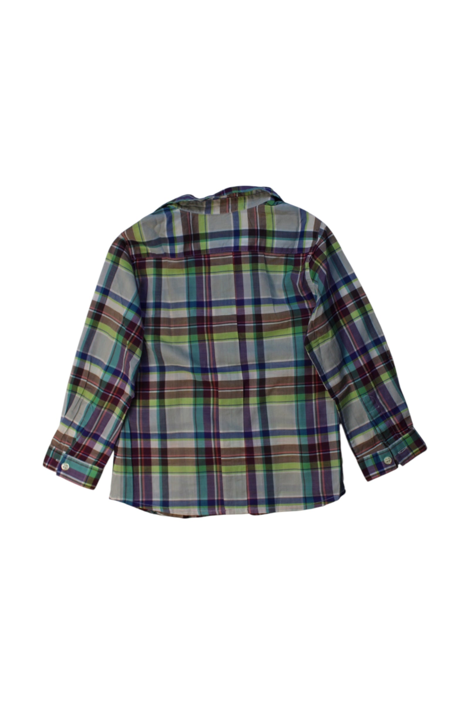 Bonpoint Checkered Long Sleeve Shirt 3T、mySite、g9winljtr