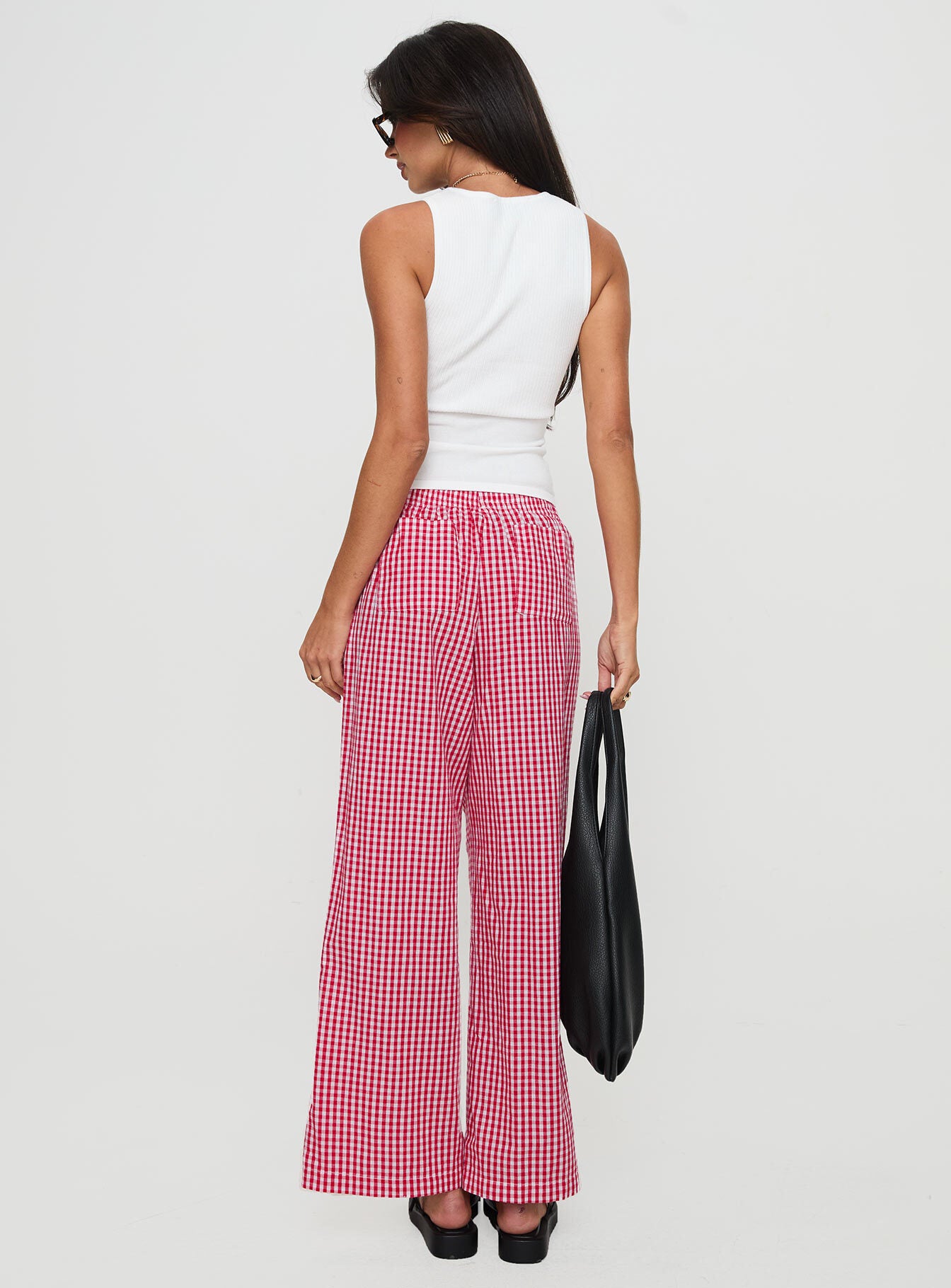 Beach House Pants Red Gingham、mySite、solidvoid