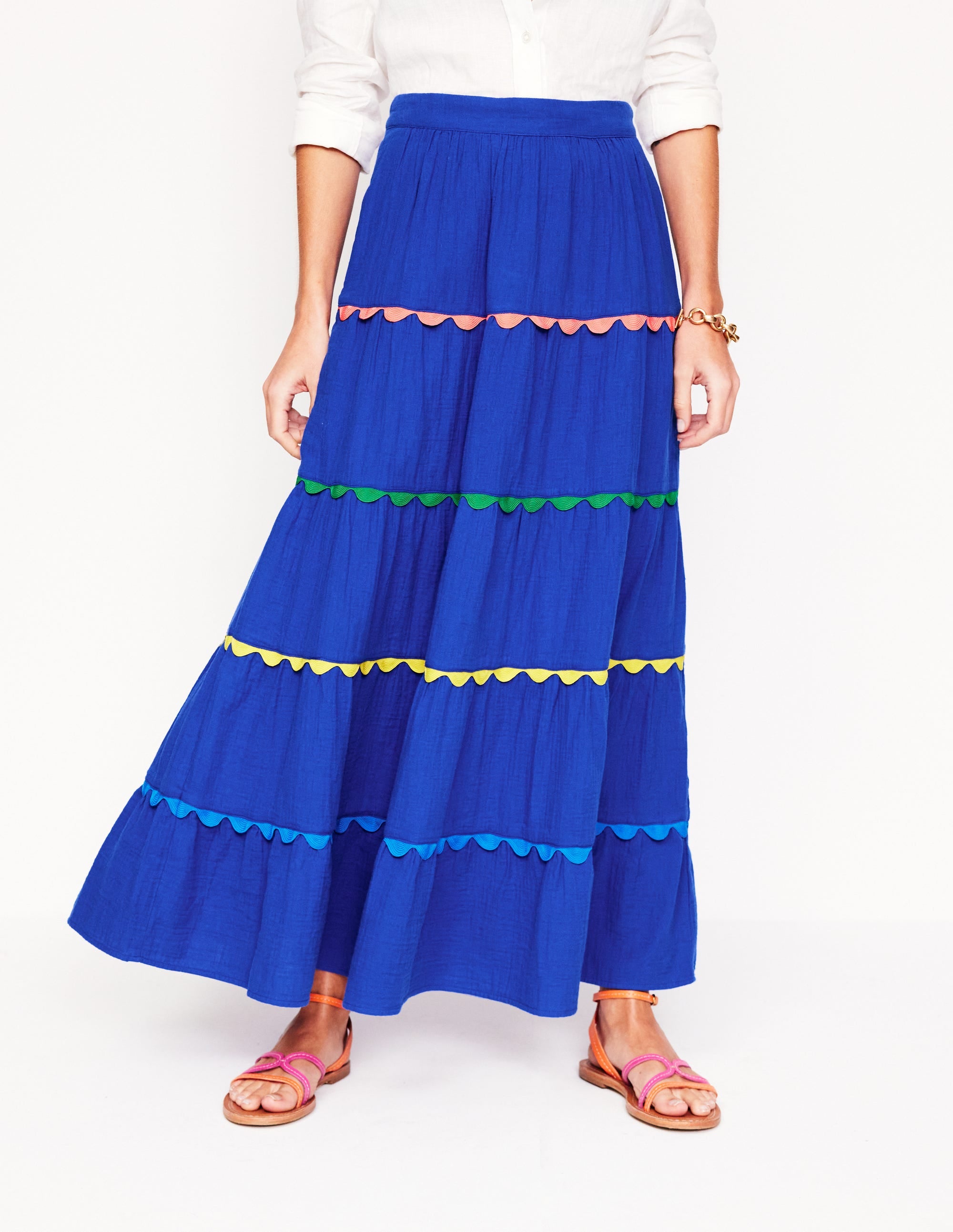  Nadia Double Cloth Maxi Skirt-Bright Blue、mySite、ashleygrahame