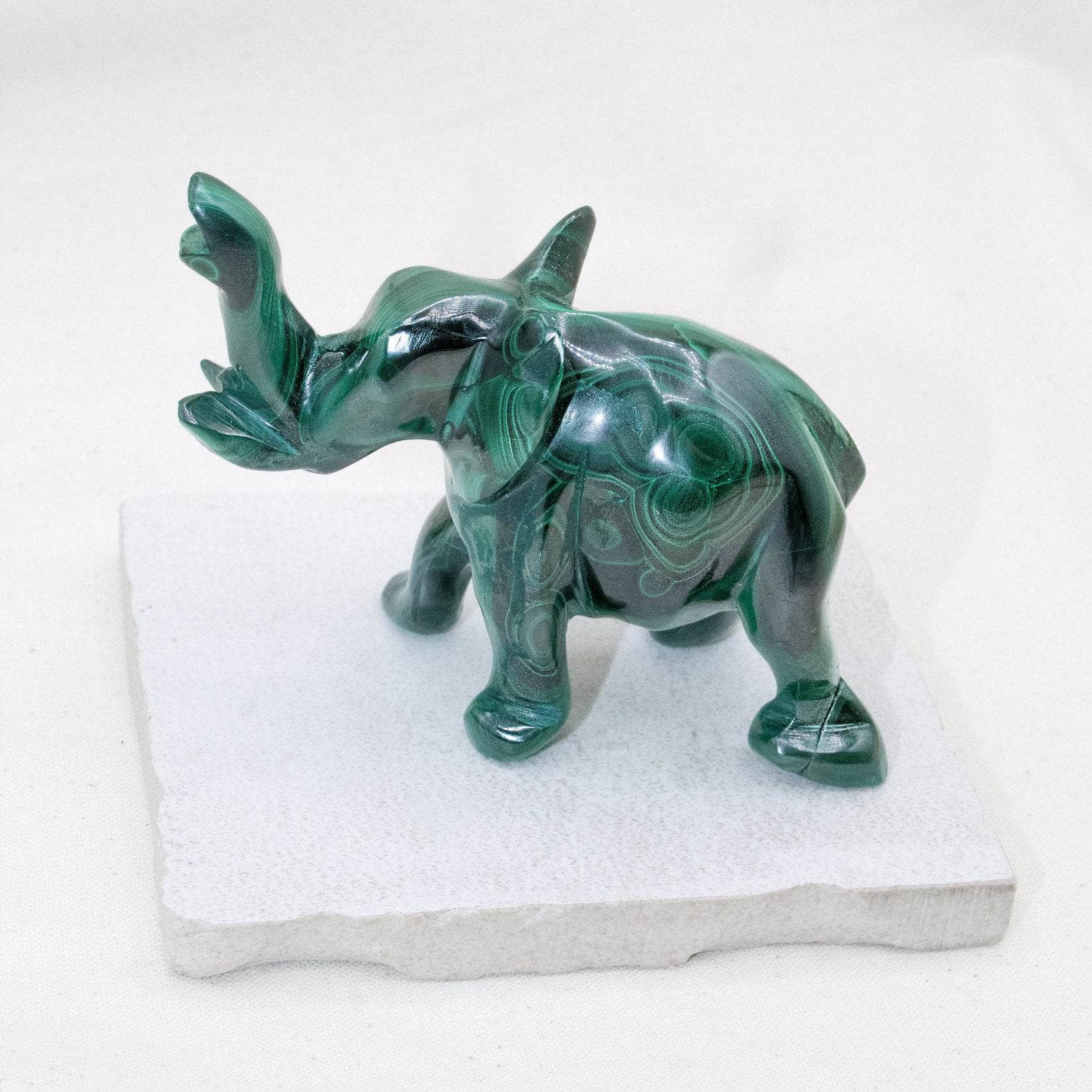 Genuine Malachite Elephants - Hand Carved - 1 of a Kind、mySite、hinf8tx79