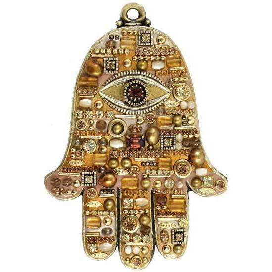 Michal Golan Topaz and Mother of Pearl Wall Hamsa、mySite、topwebapps