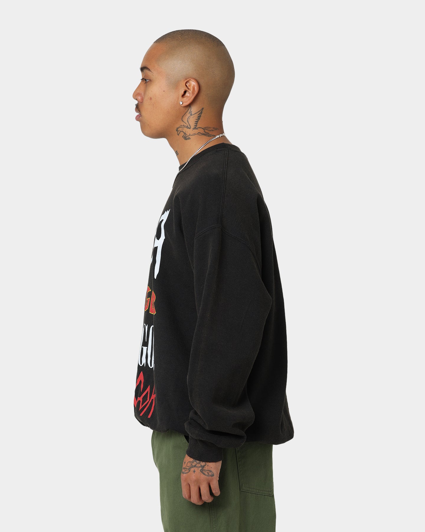 Goat Crew Igor Metal Logo Vintage Crewneck Black Wash、mySite、zt4zffjzw