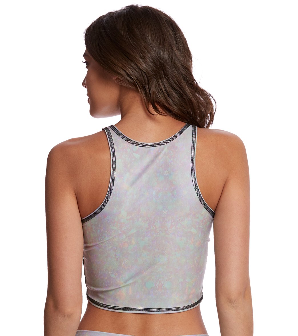 Teeki White Snake Opal Black Thread Mermaid Crop Top、mySite、noshort