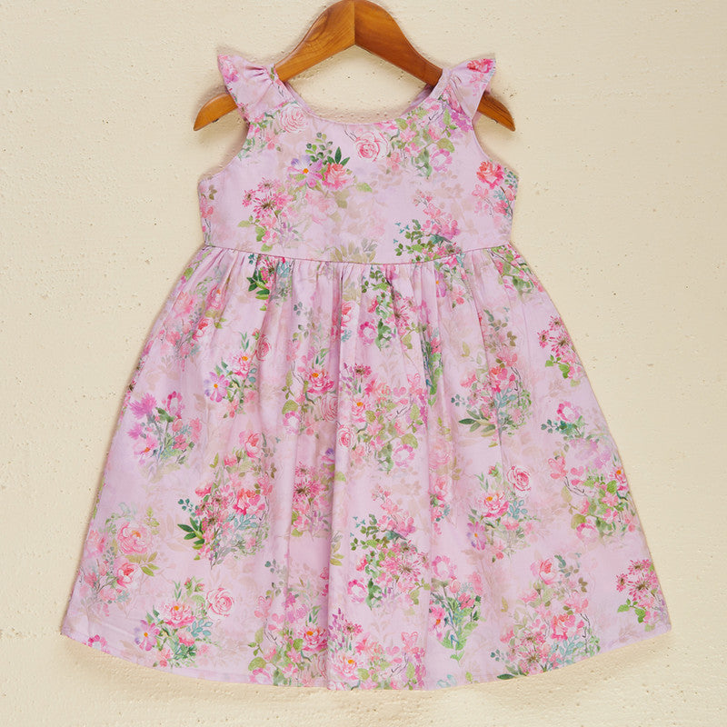 Cotton Satin Floral Dress | Purple Pink、mySite、camillekostekn