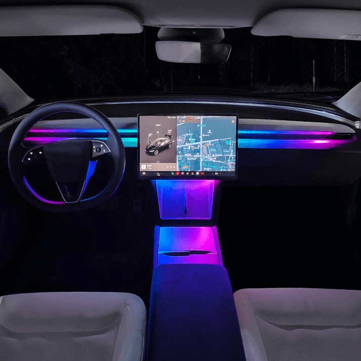 Tesla Model 3 Dashboard Ambient Lighting