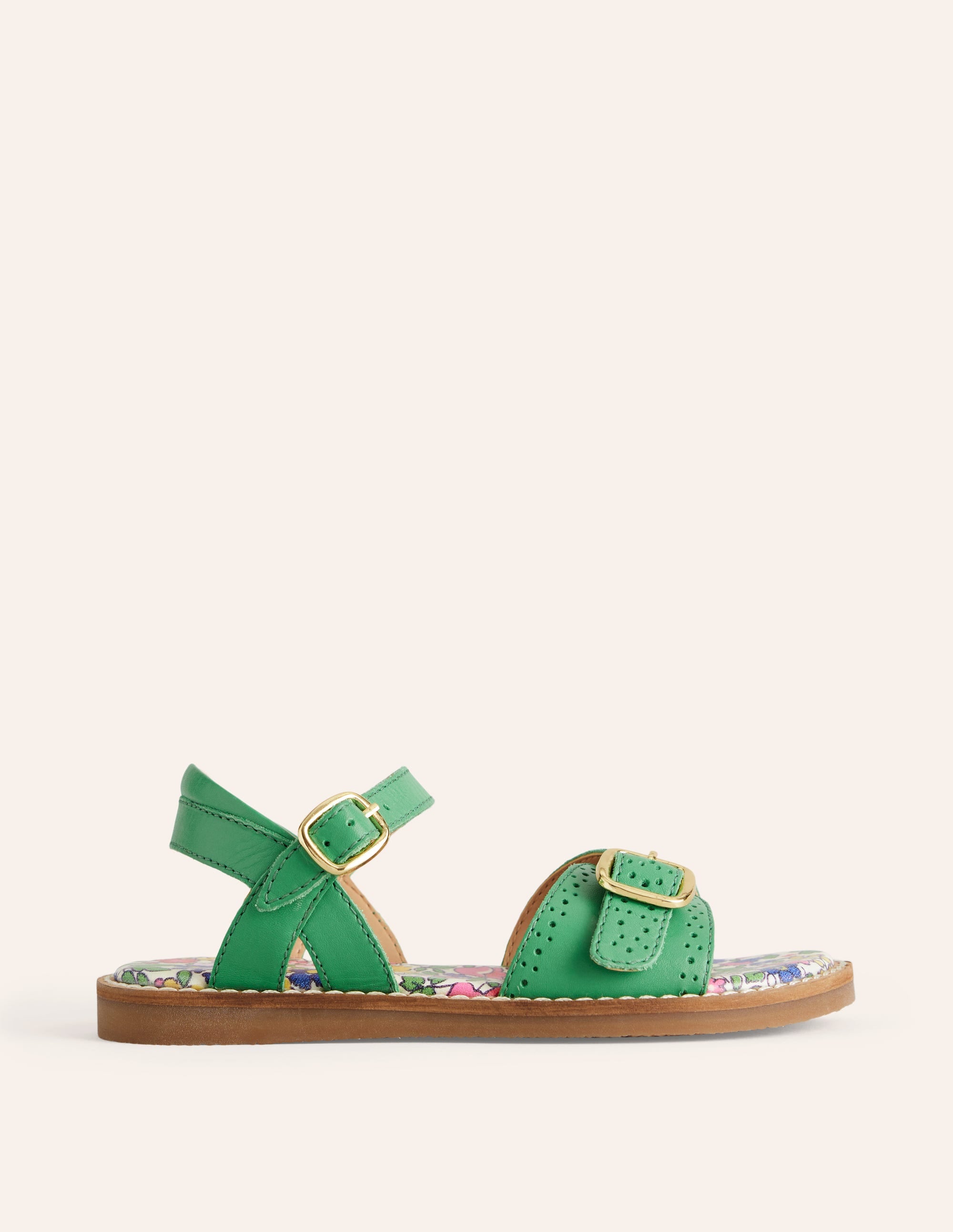  Leather Buckle Sandals-Green、mySite、ashleygrahame