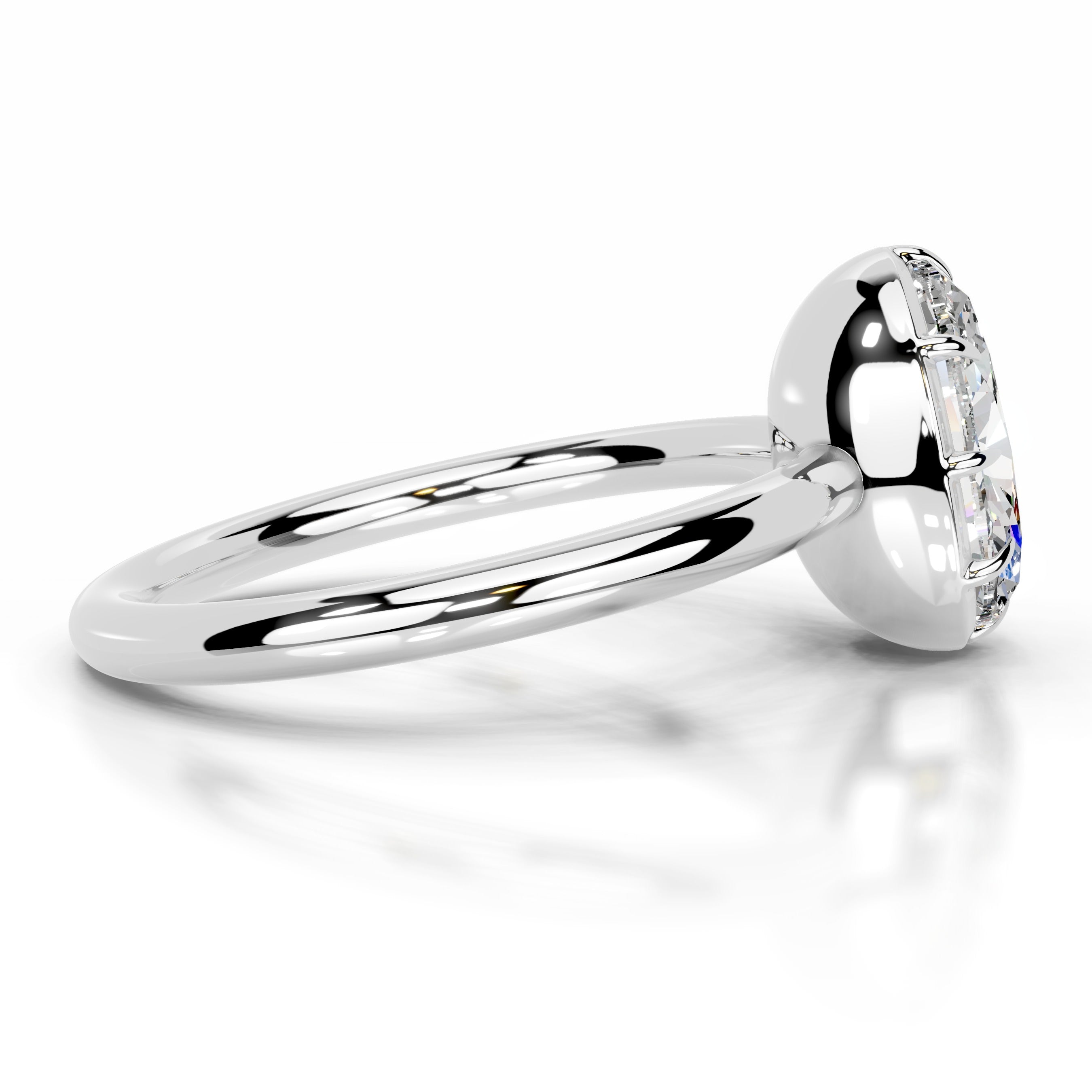 Narcisa Moissanite Ring - 18K White Gold、mySite、hinf8tx79