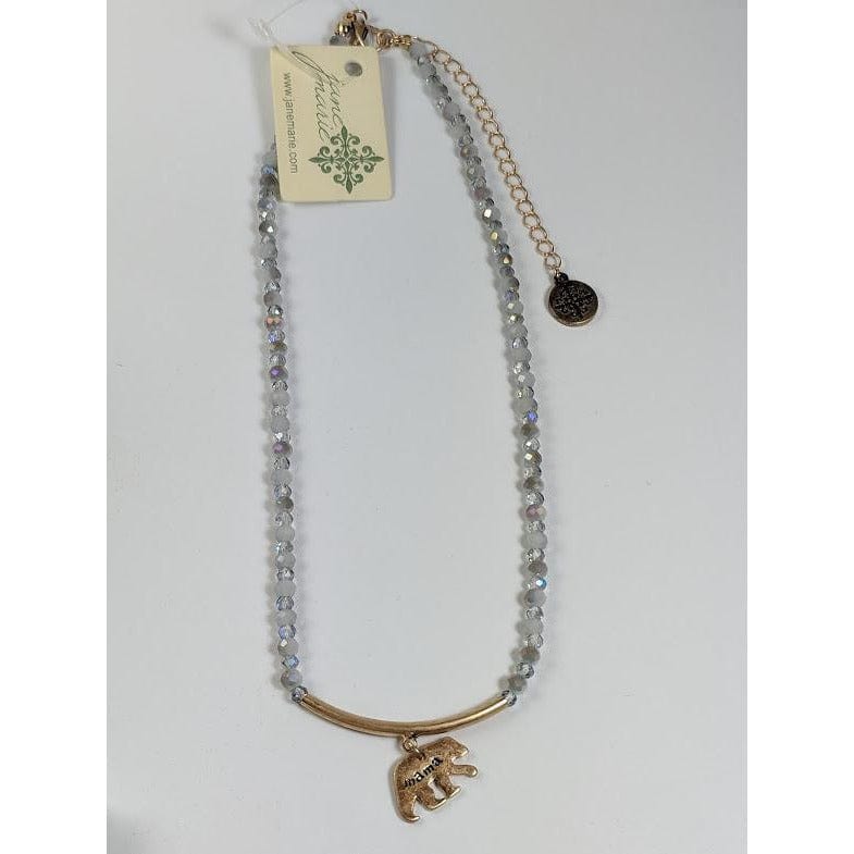 Mama Bear Beaded Choker Necklace by Jane Marie, Great Gift for Moms!、mySite、g9winljtr