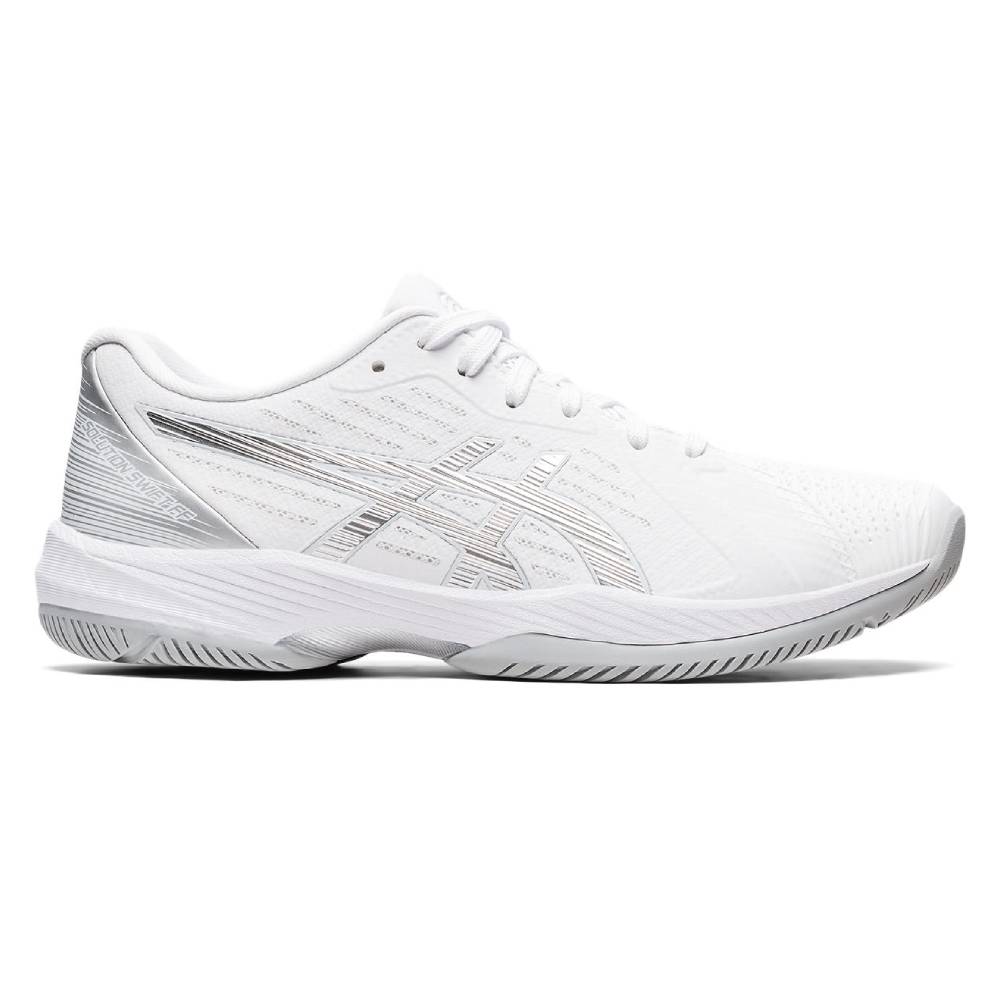 Asics Solution Swift FF Women's Tennis Shoe (White/Silver)、mySite、neckold