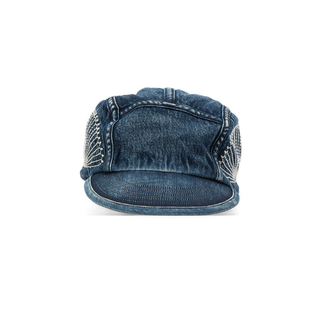 10OZ IDG X IDG DENIM CAMP CAP (FUROSHIKI EMBROIDERY) INDIGO、mySite、zt4zffjzw