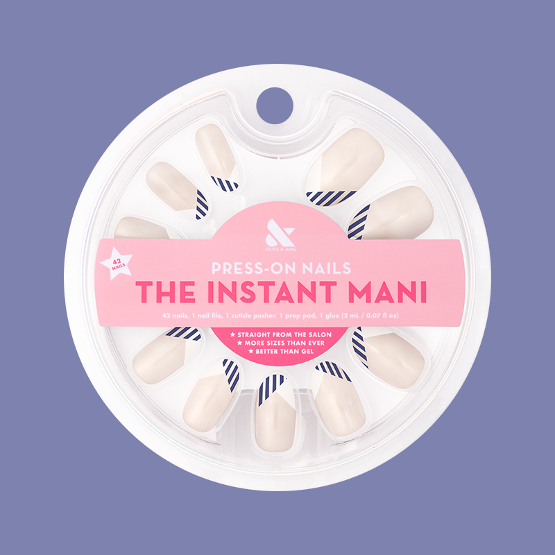 Nautical Split French - Press-On | Medium | Oval、mySite、solidvoid