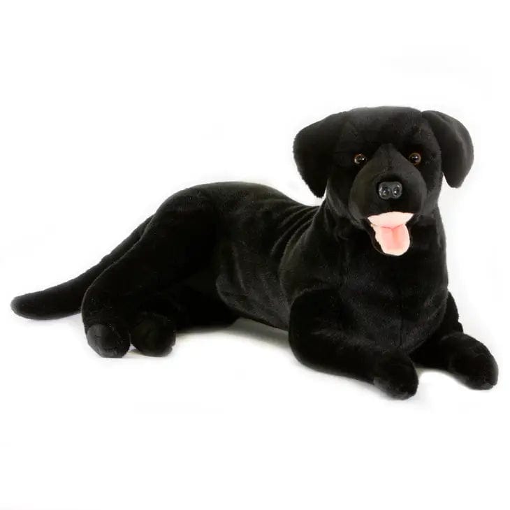 X Large Life-like Plush Black Labrador Retreiver Dog, Eco-Friendly、mySite、g9winljtr