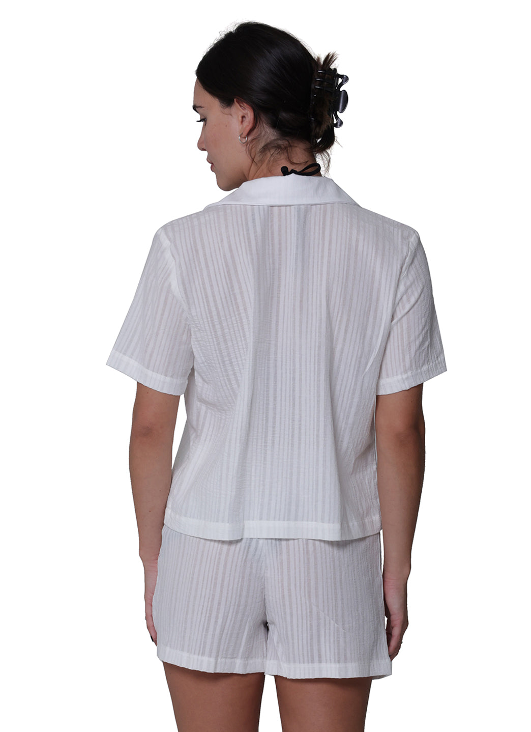 J.Valdi Women's Matira Short Sleeve Button Down Cover Up Top、mySite、noshort