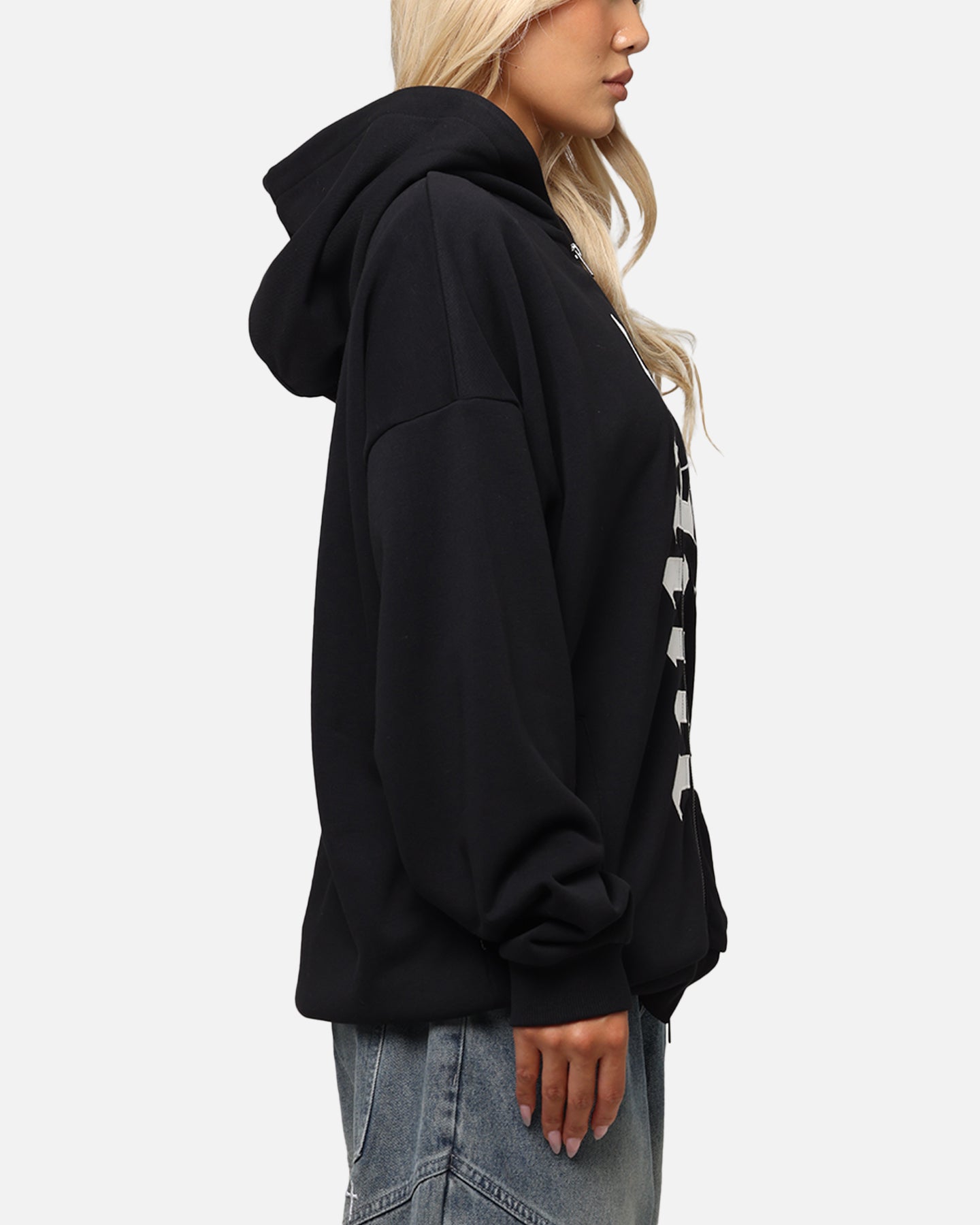 Saint Morta Gothic Distressed Zip Hoodie Black、mySite、zt4zffjzw