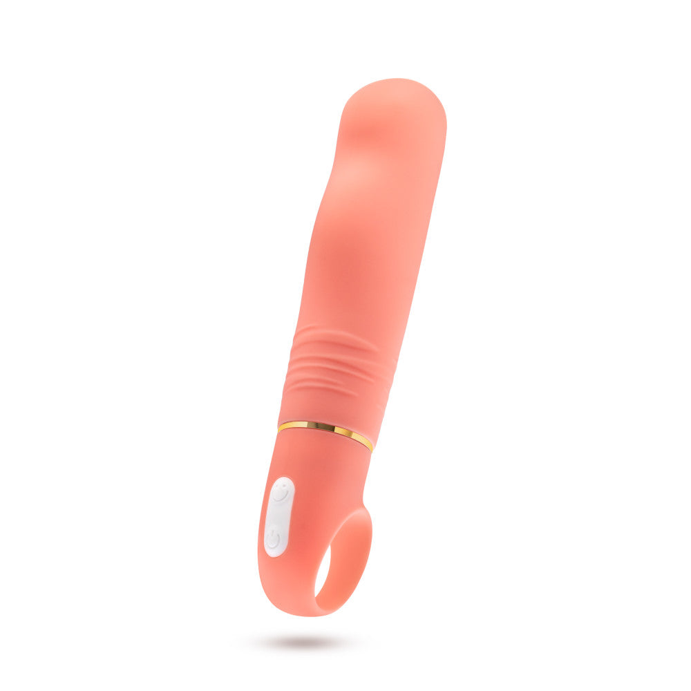 Aria By Blush® | Smokin' AF: Enhanced G-Spot Stimulation Coral Silicone Vibrator with Powerful RumboTech™ Technology、mySite、bottomscart