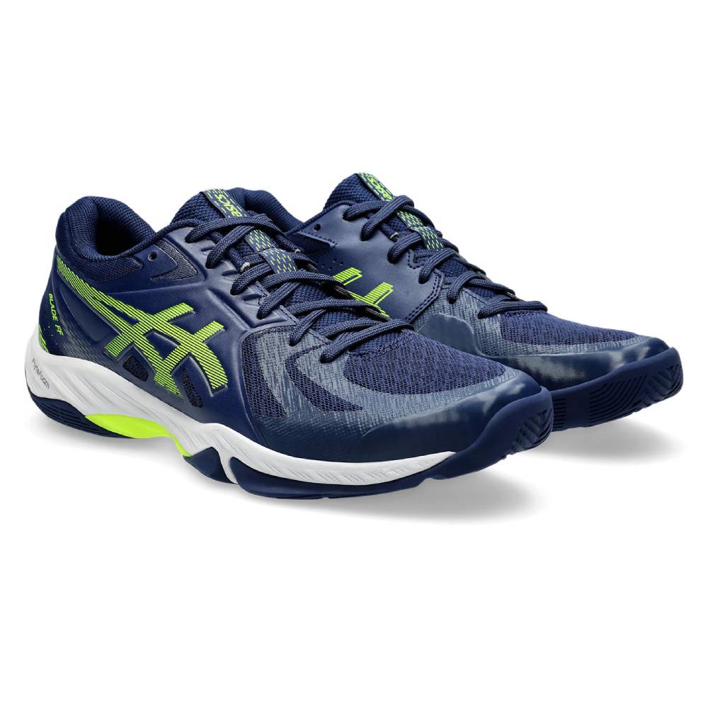 Asics Gel Blade FF Men's Indoor Court Shoe (Blue Expanse/Safety Yellow)