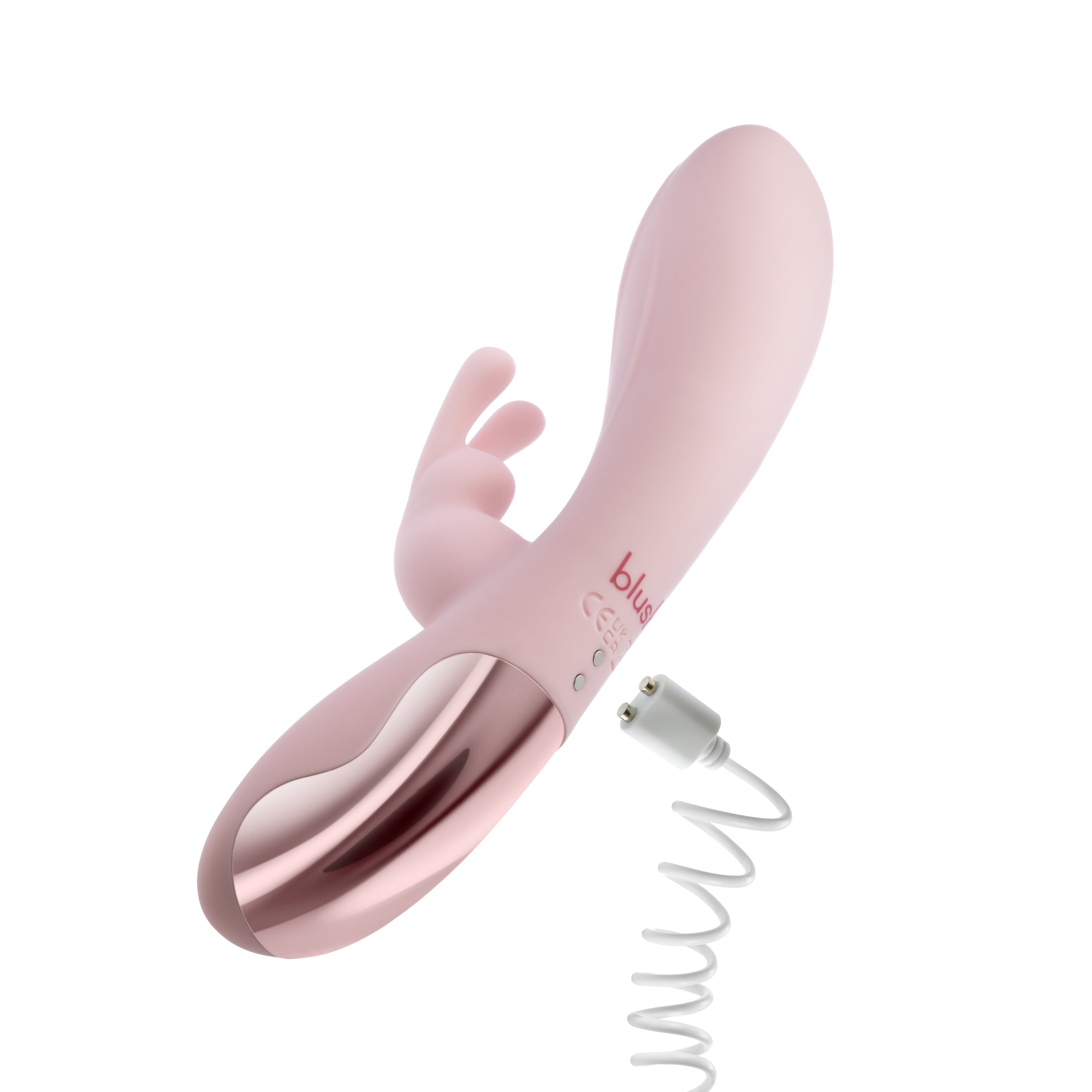 Blush | Morgan 7.75 Inch G Spot Clitoral Dual Stimulation Silicone Rabbit Vibrator With 10 RumboTech™ Vibrations - Pink、mySite、bottomscart