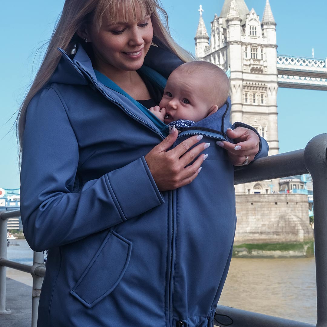  Wombat & Co WOMBAT SHELL 4-in-1 Babywearing Jacket - Light Blue、mySite、merchandisen