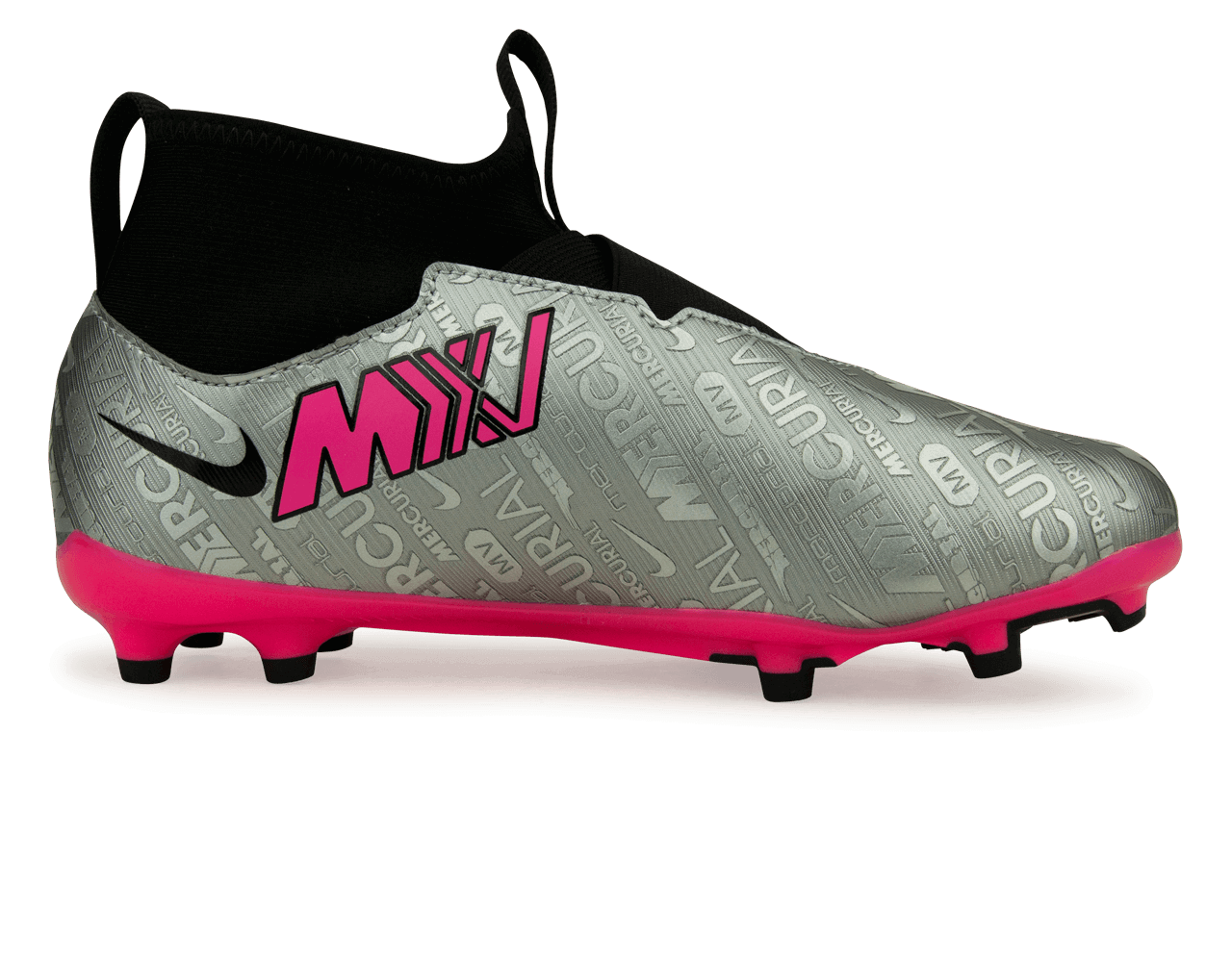 Nike Kids Zoom Mercurial Superfly 9 Academy XXV FG/MG Silver/Pink、mySite、noshort