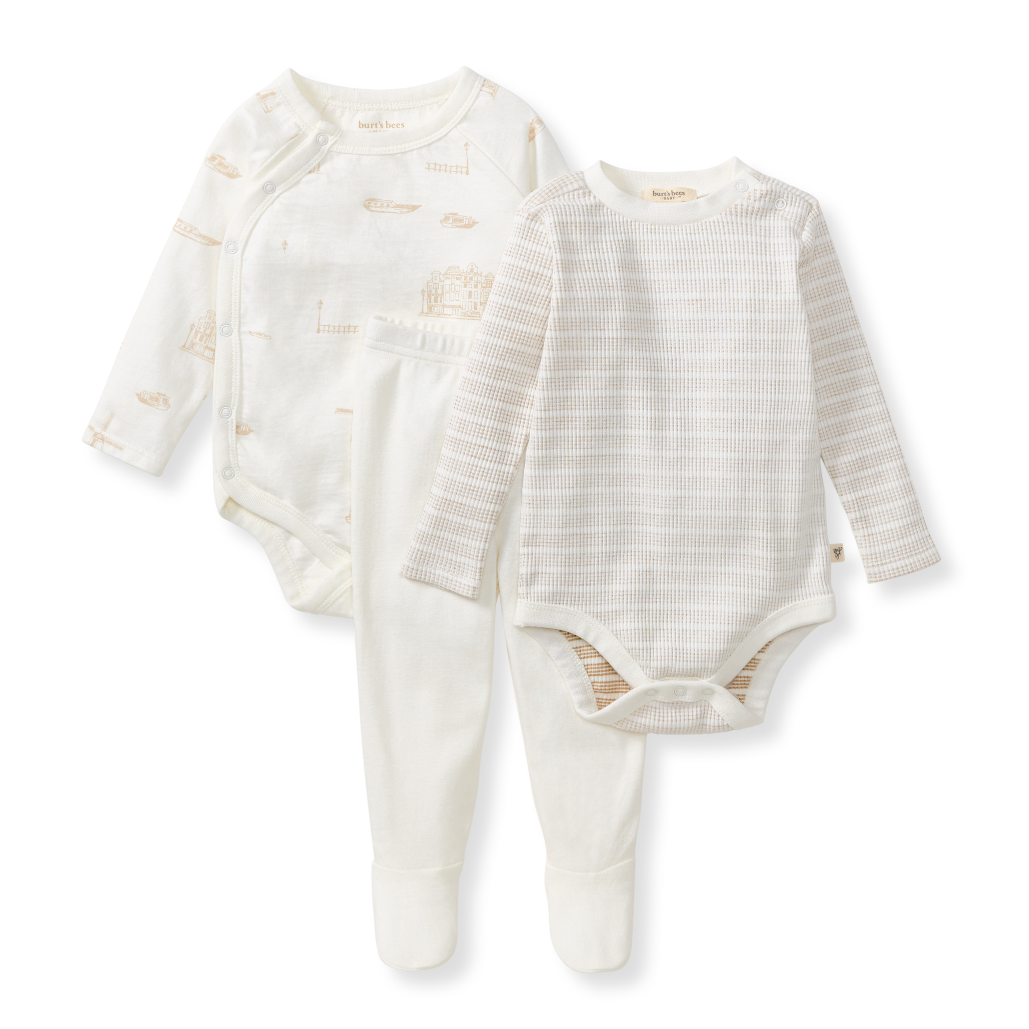  Amsterdam 3 Piece Bodysuit & Pant Set - Eggshell、mySite、layawaytickets