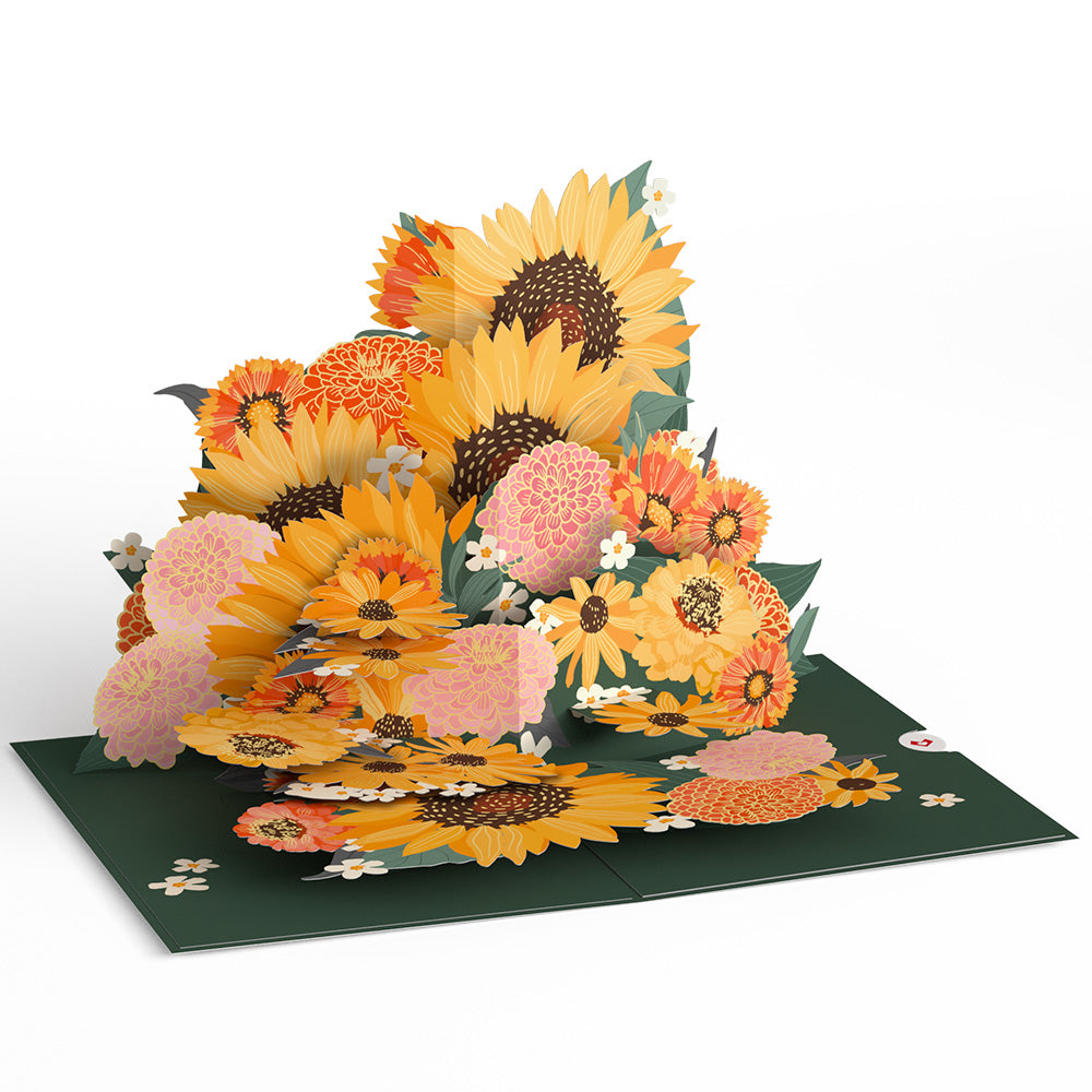 Radiant Sunflowers Pop-Up Card、mySite、solidvoid