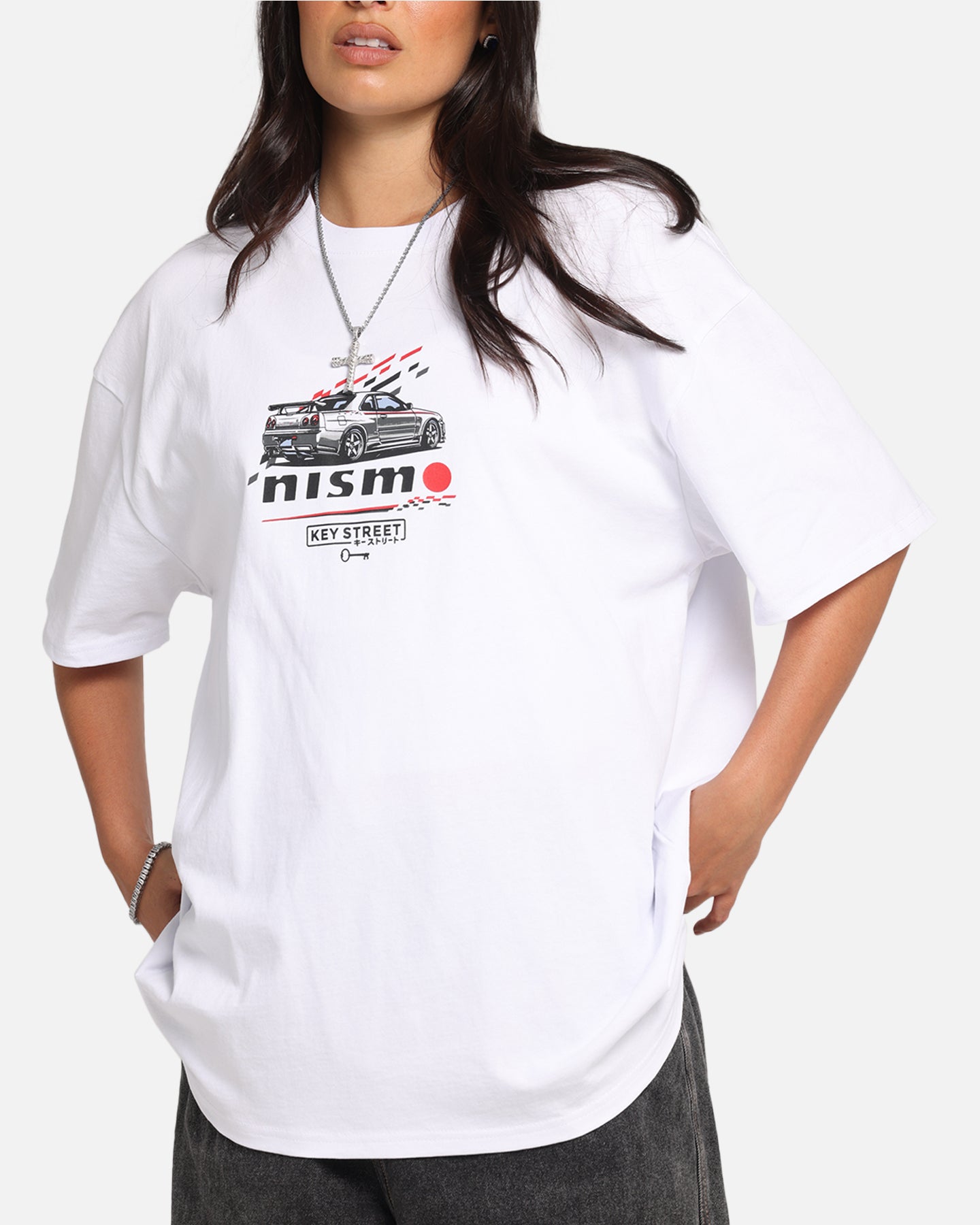 Key Street Nismo R34 GTR T-Shirt White、mySite、zt4zffjzw