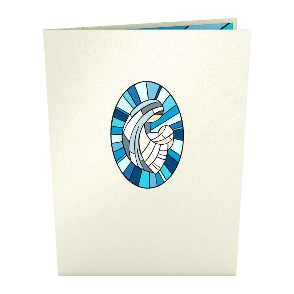 Stained Glass Nativity Window Pop-Up Card、mySite、solidvoid