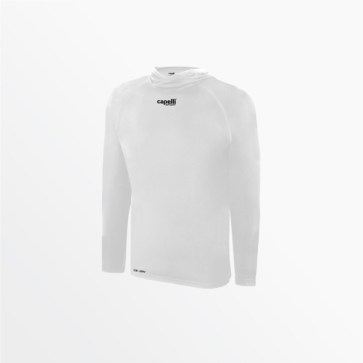 YOUTH CLUB LONG SLEEVE POLY HOODED TEE