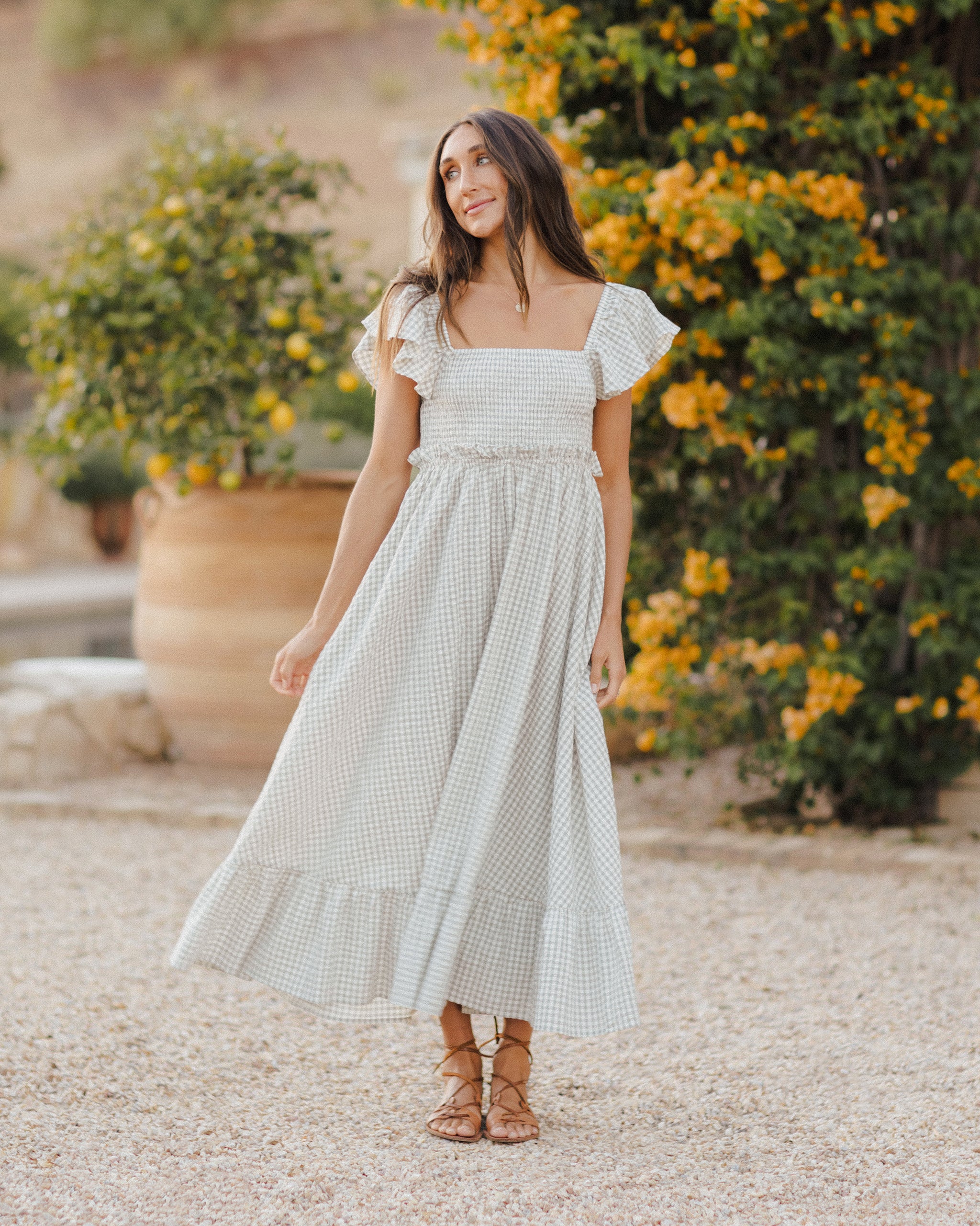  Francesca Dress | Eucalyptus Gingham、mySite、layawaytickets