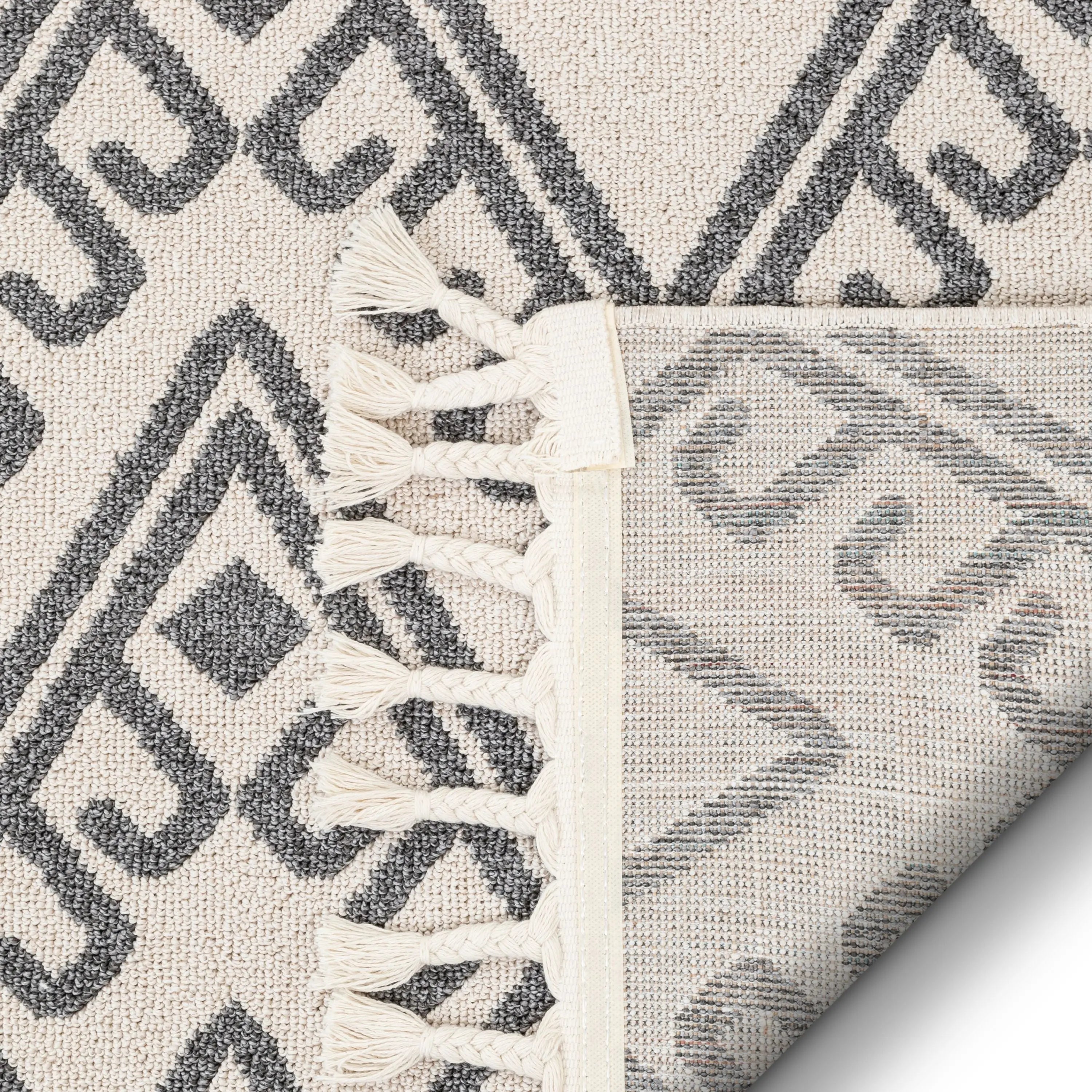 Tico Geometric Tribal Beige 5'3 x 7'3 Kilim-Style Rug、mySite、gigharbornorthrealestate