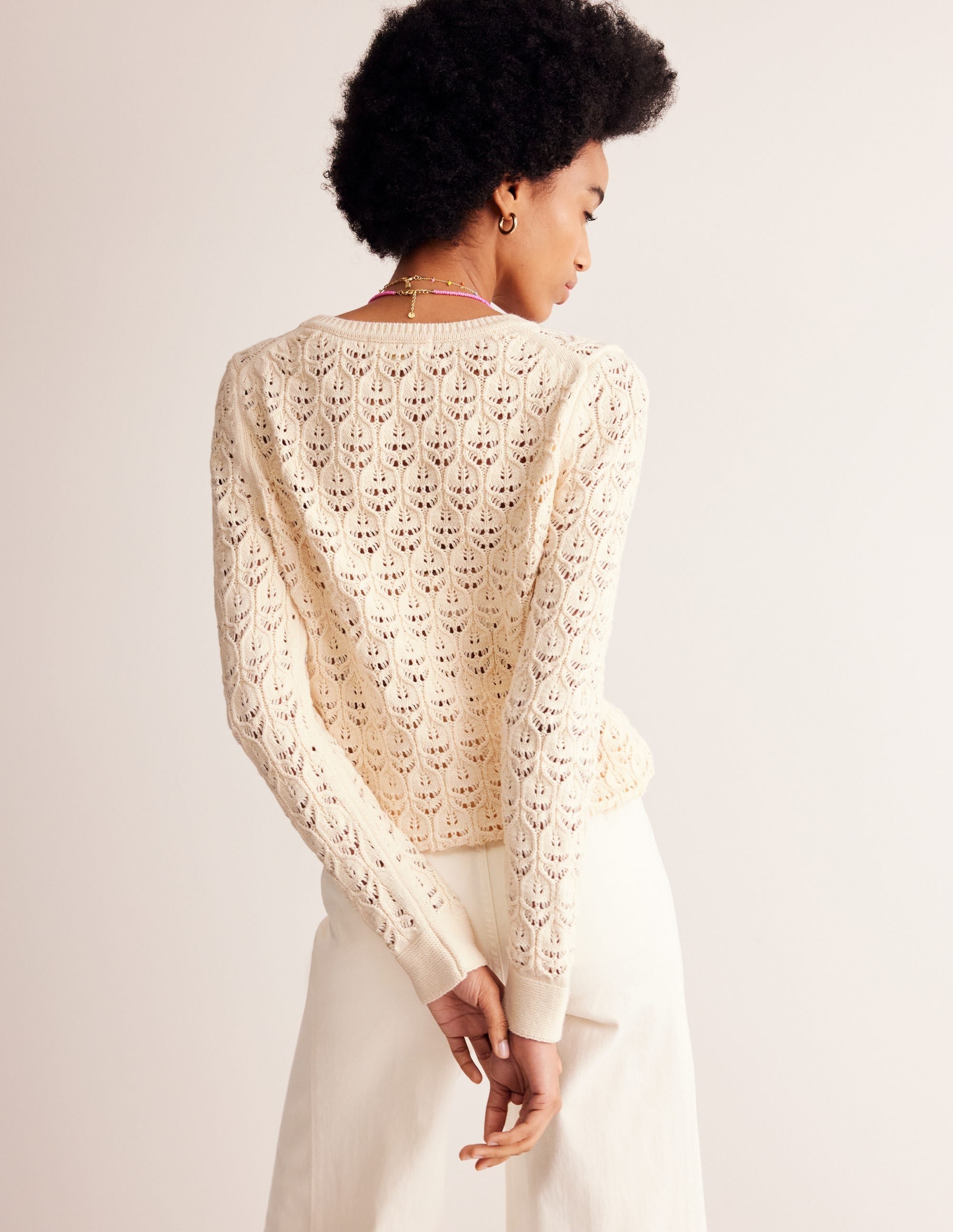  Crochet Knit Jumper-Warm Ivory、mySite、ashleygrahame
