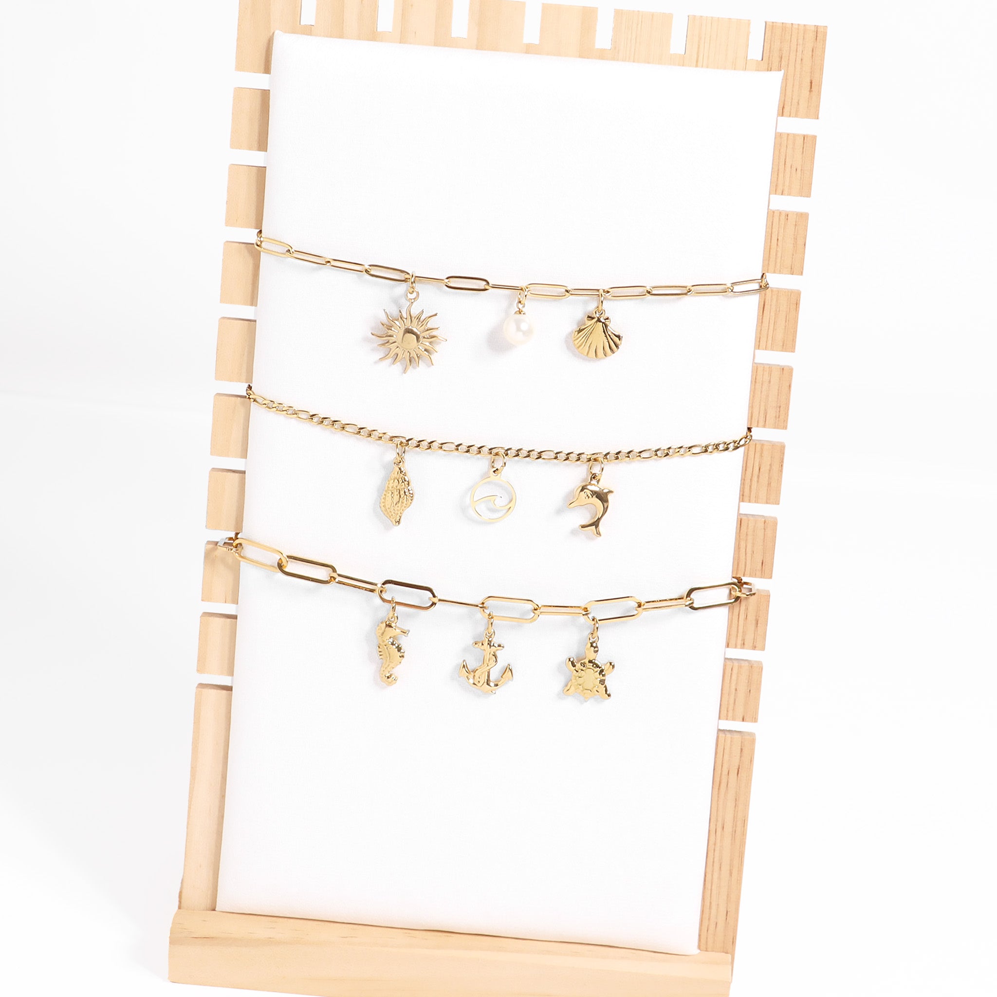 18K Gold PVD Stainless Steel Nautical Charm Set / BND0051、mySite、dreamappss