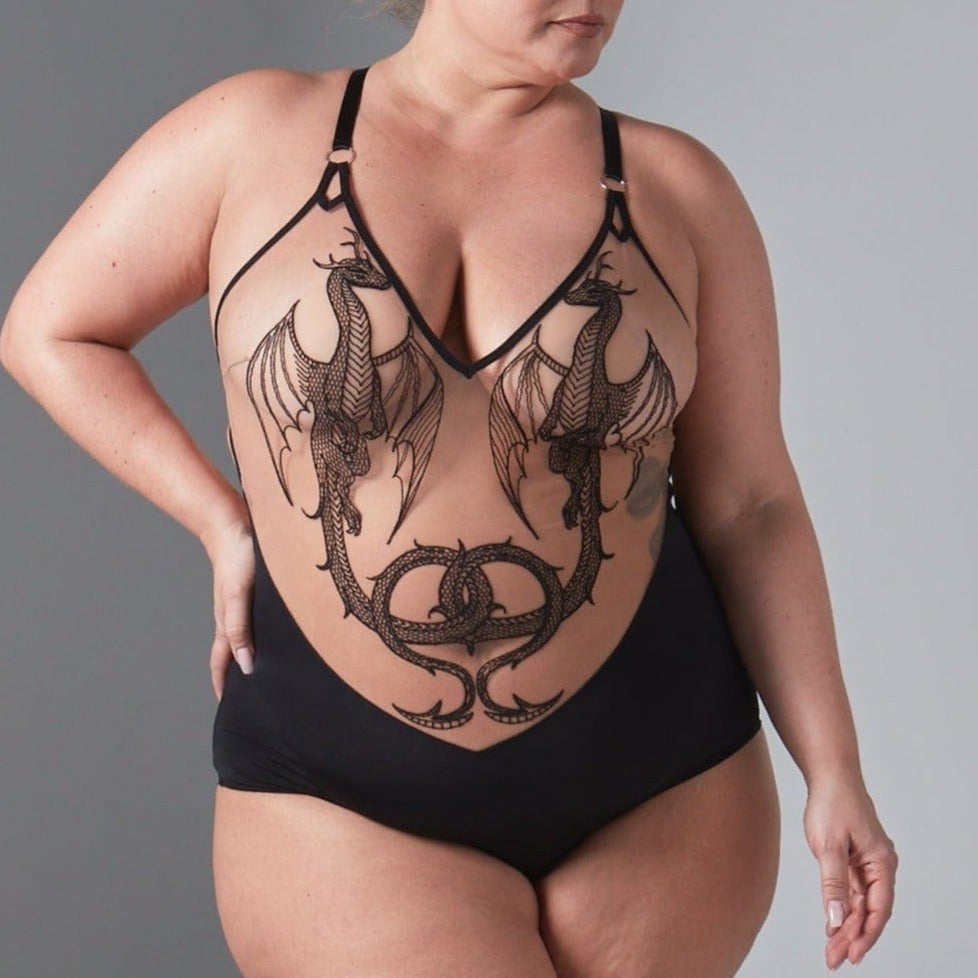 Dracona Bodysuit - Black/Butterscotch、mySite、bengalsvssteelers