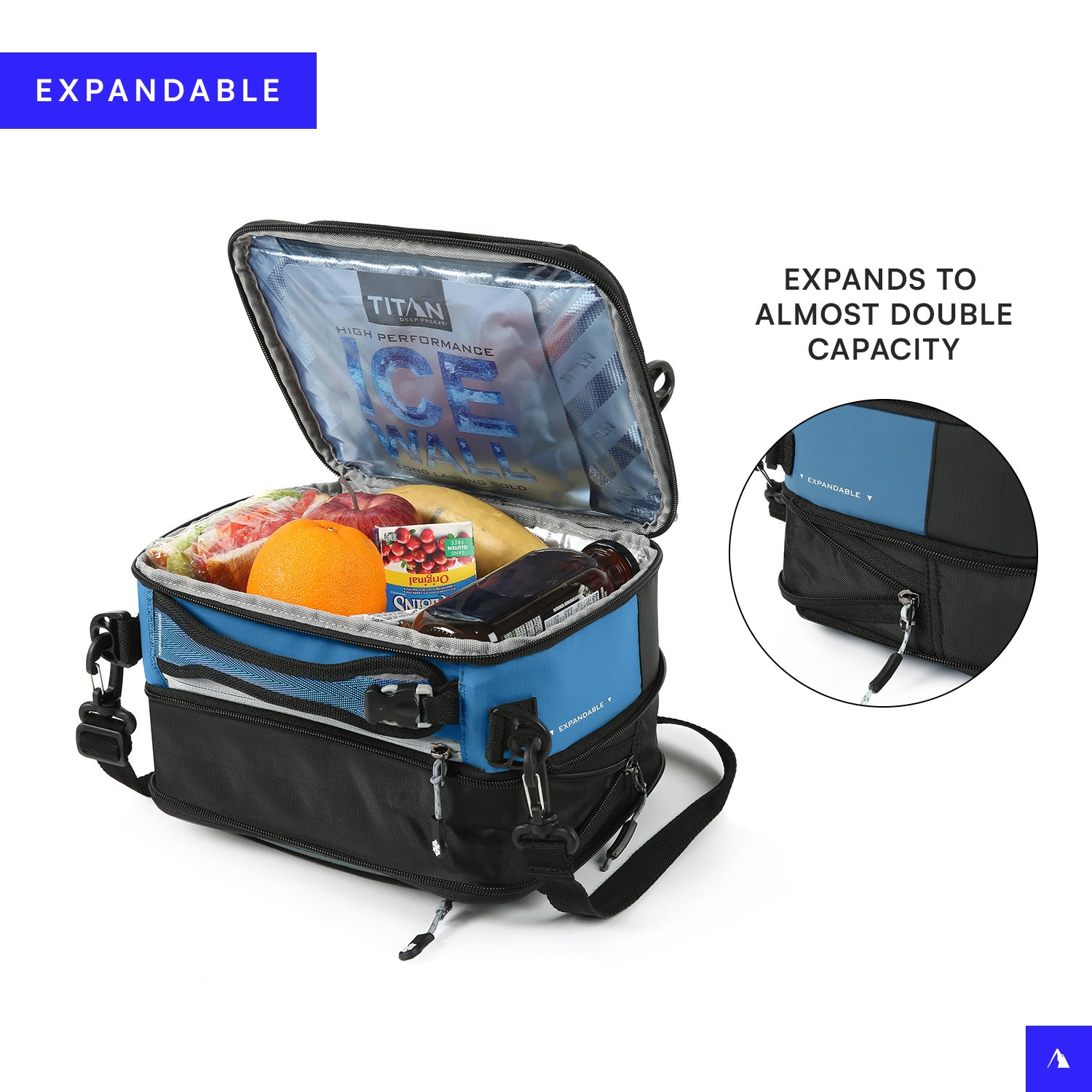 Fridge Cold Crush Resistant Expandable Lunch Bag、mySite、noshort