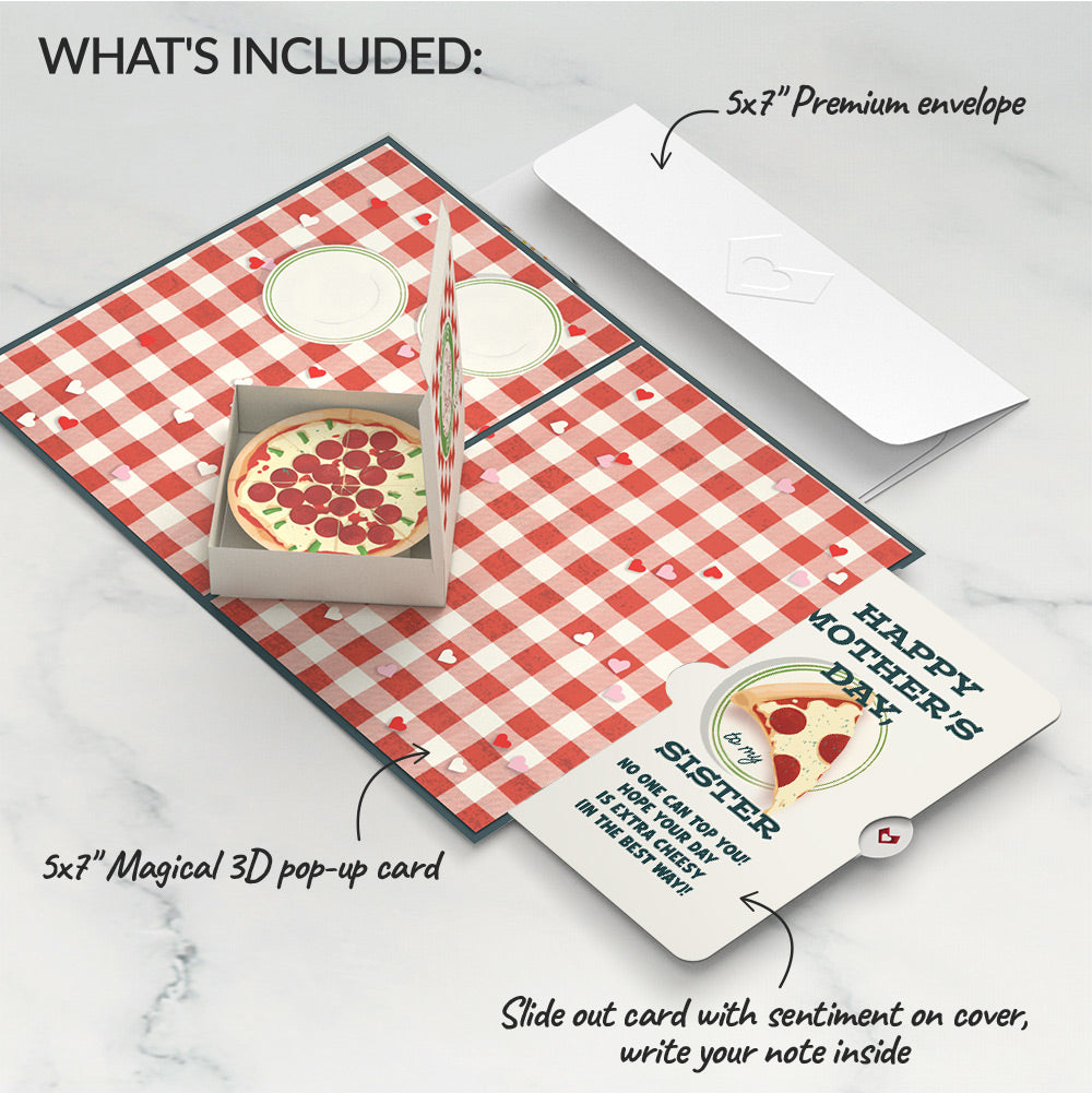 Pizza Love Mother's Day Pop-Up Card and Sentiment Set for Sister、mySite、solidvoid