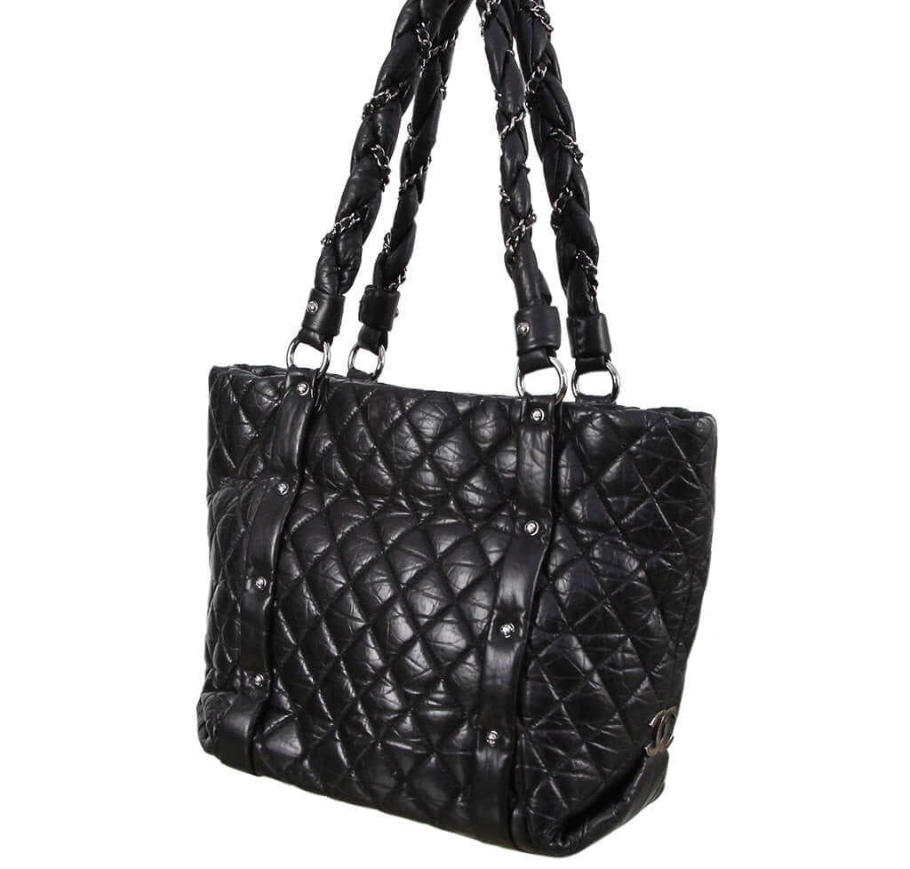 Chanel Grand Shopping Tote Black Calfskin Leather、mySite、garminoutage.com