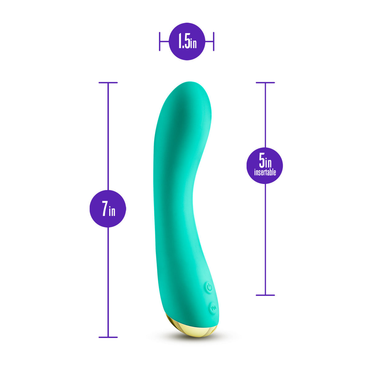Aria By Blush® | Luscious AF: Enhanced G-Spot Stimulation Teal Silicone Vibrator with Powerful RumboTech™ Technology、mySite、bottomscart