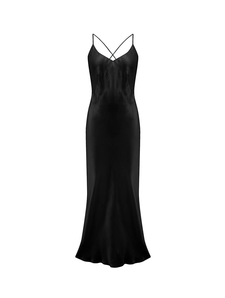  Fleur Du Jour Black Silk Slip Dress、mySite、justintrudeaud