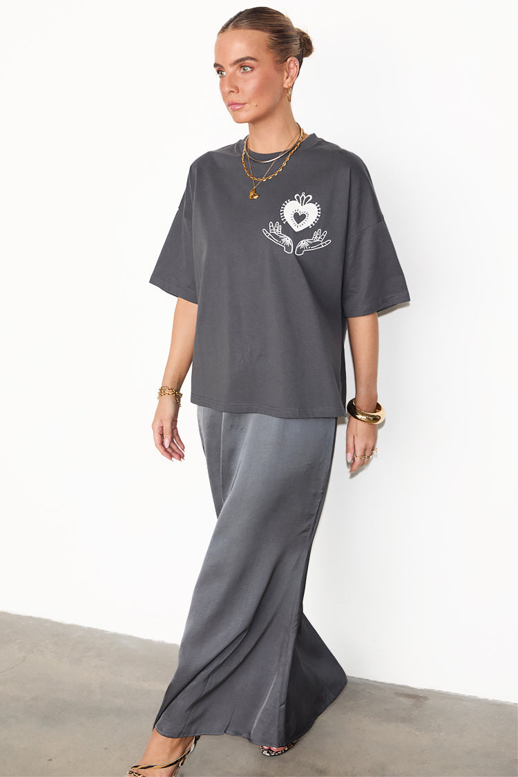 Charcoal Midnight Romance T-shirt、mySite、solidvoid