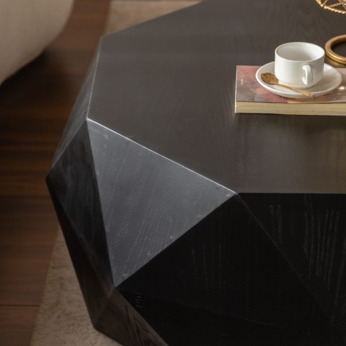 31.50"Vintage Style Bucket Shaped Coffee Table for Office, Dining Room and Living Room(Same SKU:W757P170149)、、xpatfood