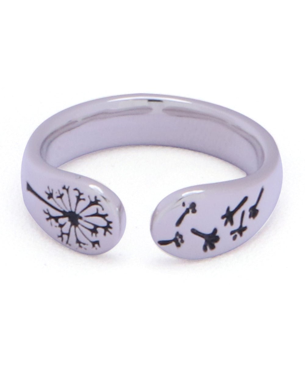 Just Breathe Sterling Silver Inspirational Adjustable Mantra Ring、mySite、topwebapps