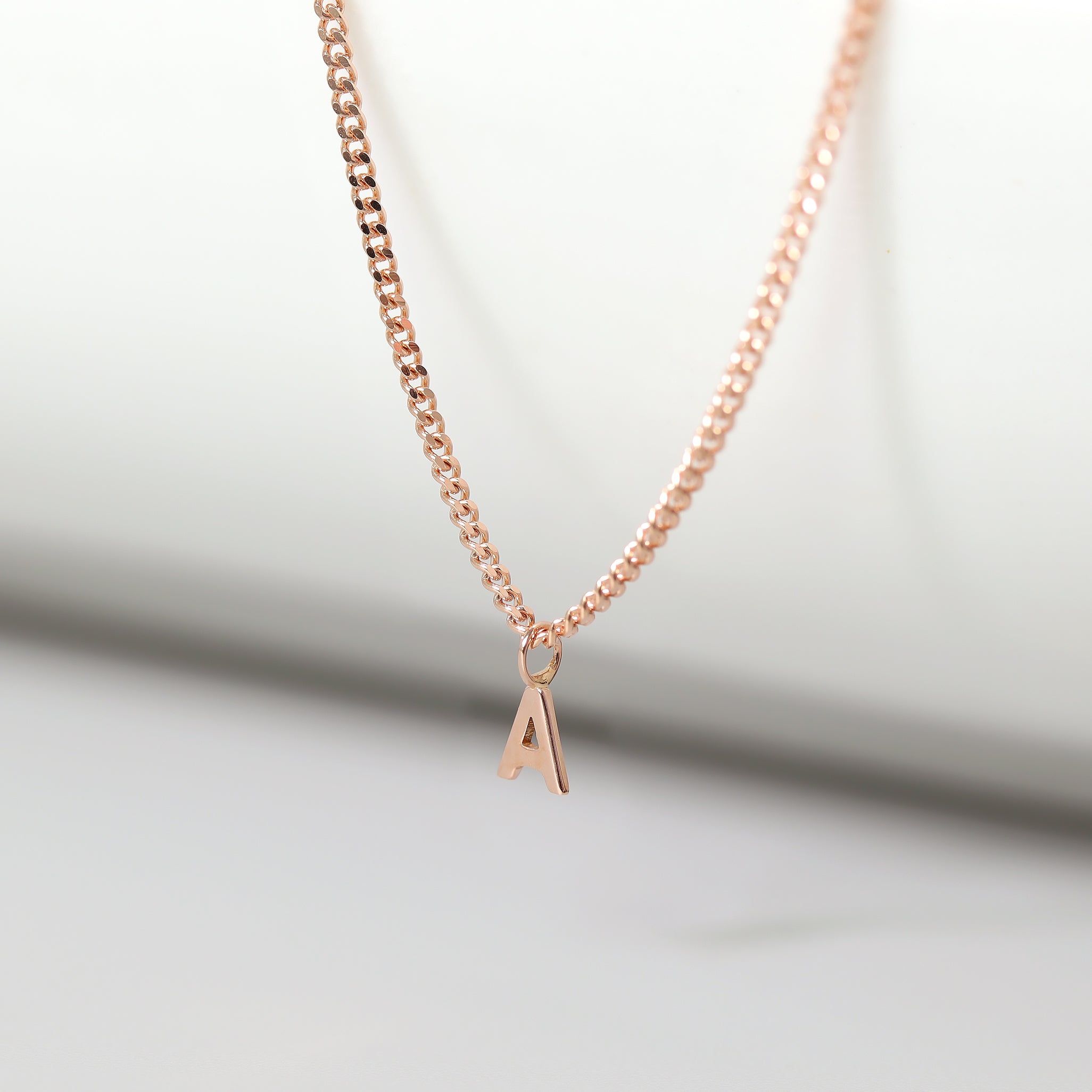 Permanent Jewelry 14K Solid Rose Gold Initial Charms / PMJ2003、mySite、dreamappss