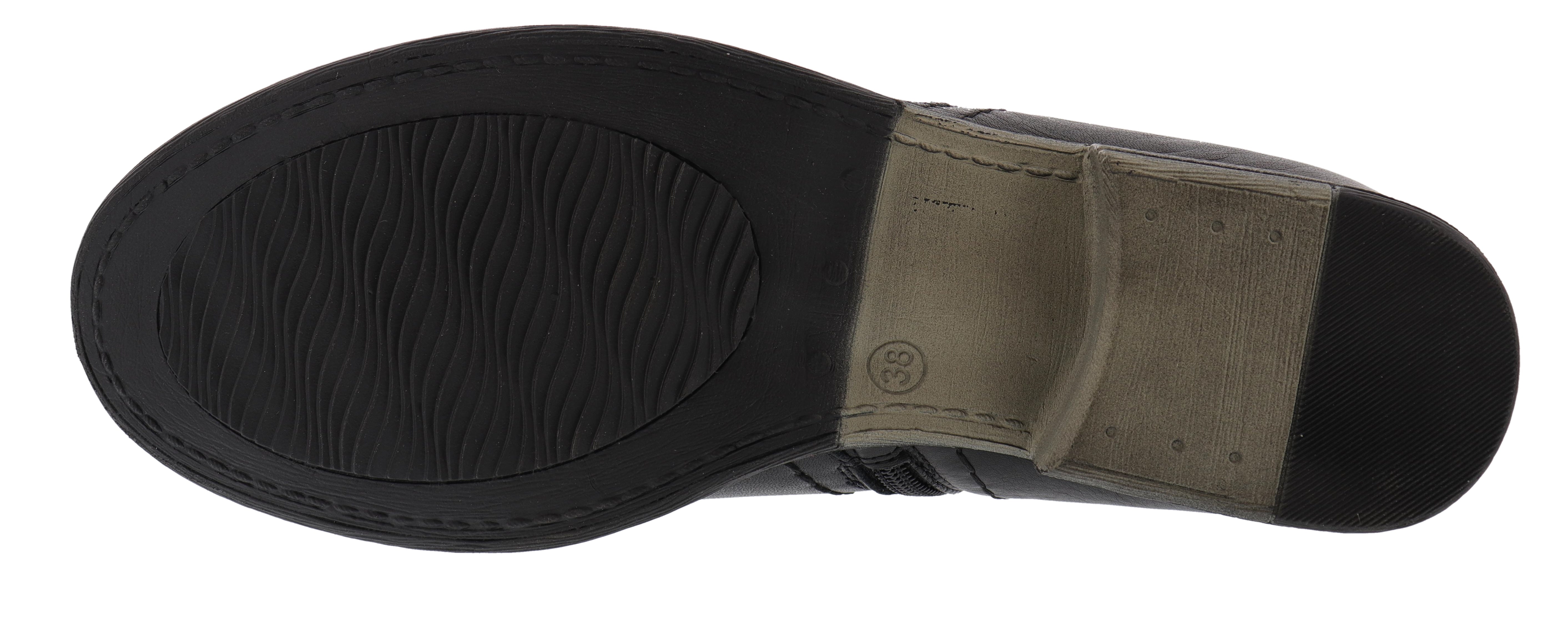 Spring Step Women Side Zipper Leather Booties Oziel、mySite、dreamappss