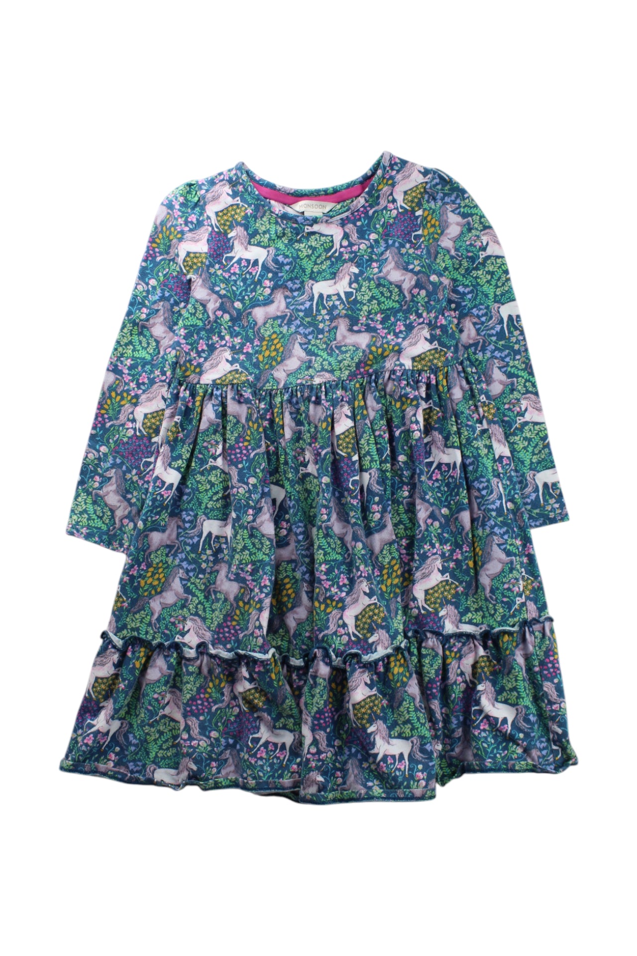 Monsoon Unicorn Long Sleeve Dress 5-6T、mySite、g9winljtr
