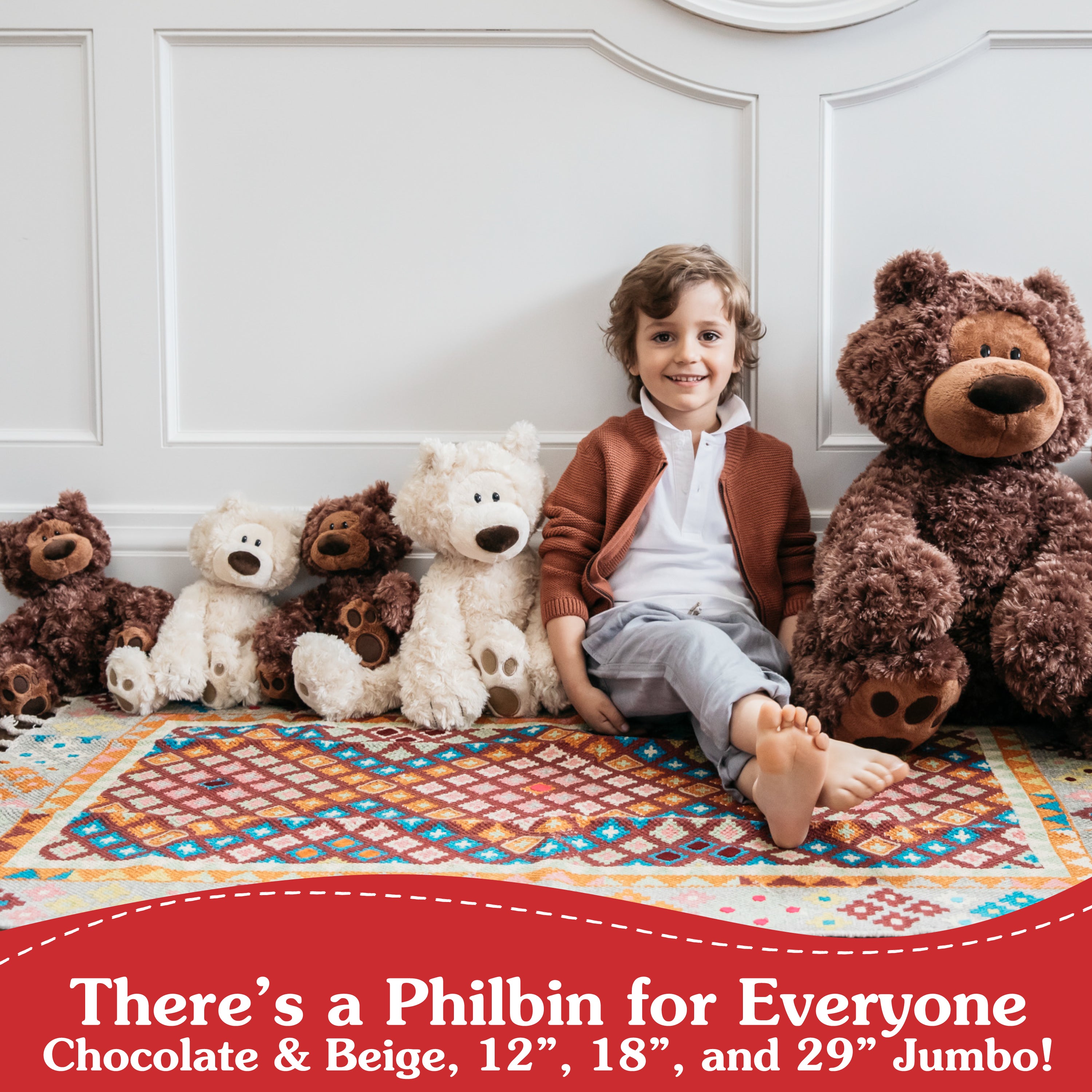 Jumbo Philbin Bear, Chocolate, 29 in、mySite、pszhyizbm