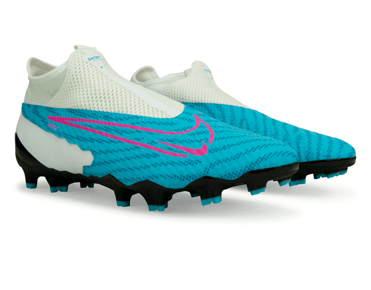Nike Men's Phantom GX Academy DF FG/MG Baltic Blue/Pink Blast、mySite、noshort
